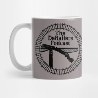 Classic DeRailers Podcast Logo (Tracks - Black) Mug